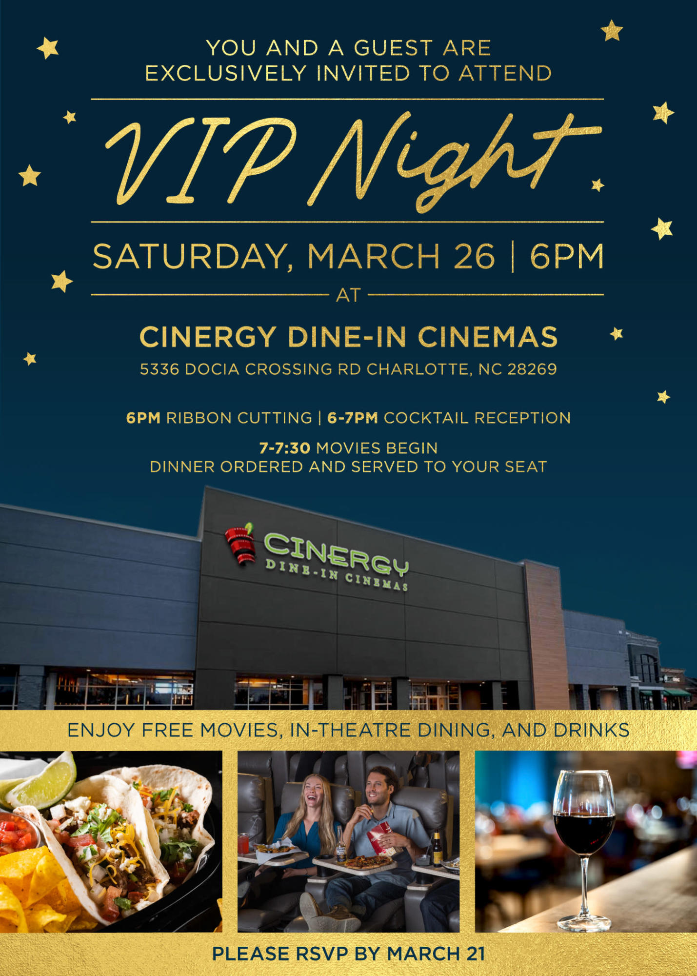 Cinergy Dine-In Cinemas Grand Opening VIP Party and Ribbon Cutting 