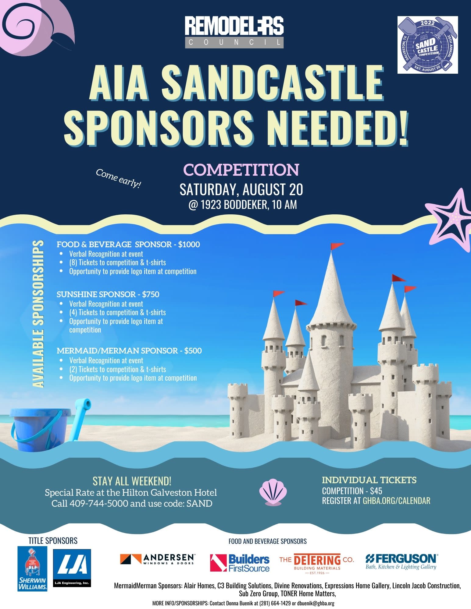 AIA Sandcastle Competition 2022 GHBA