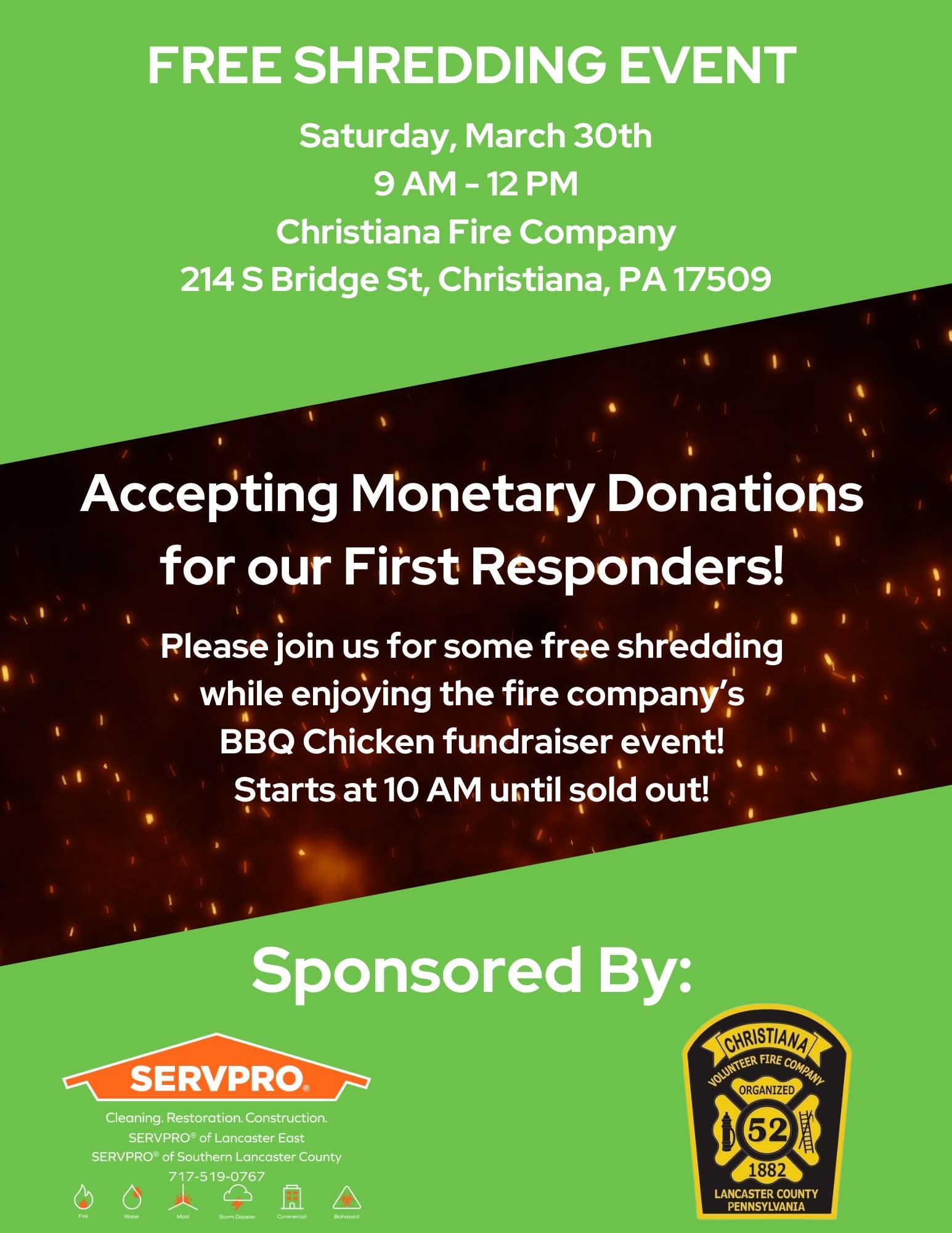 Free Shredding Event Accepting Donations for our First