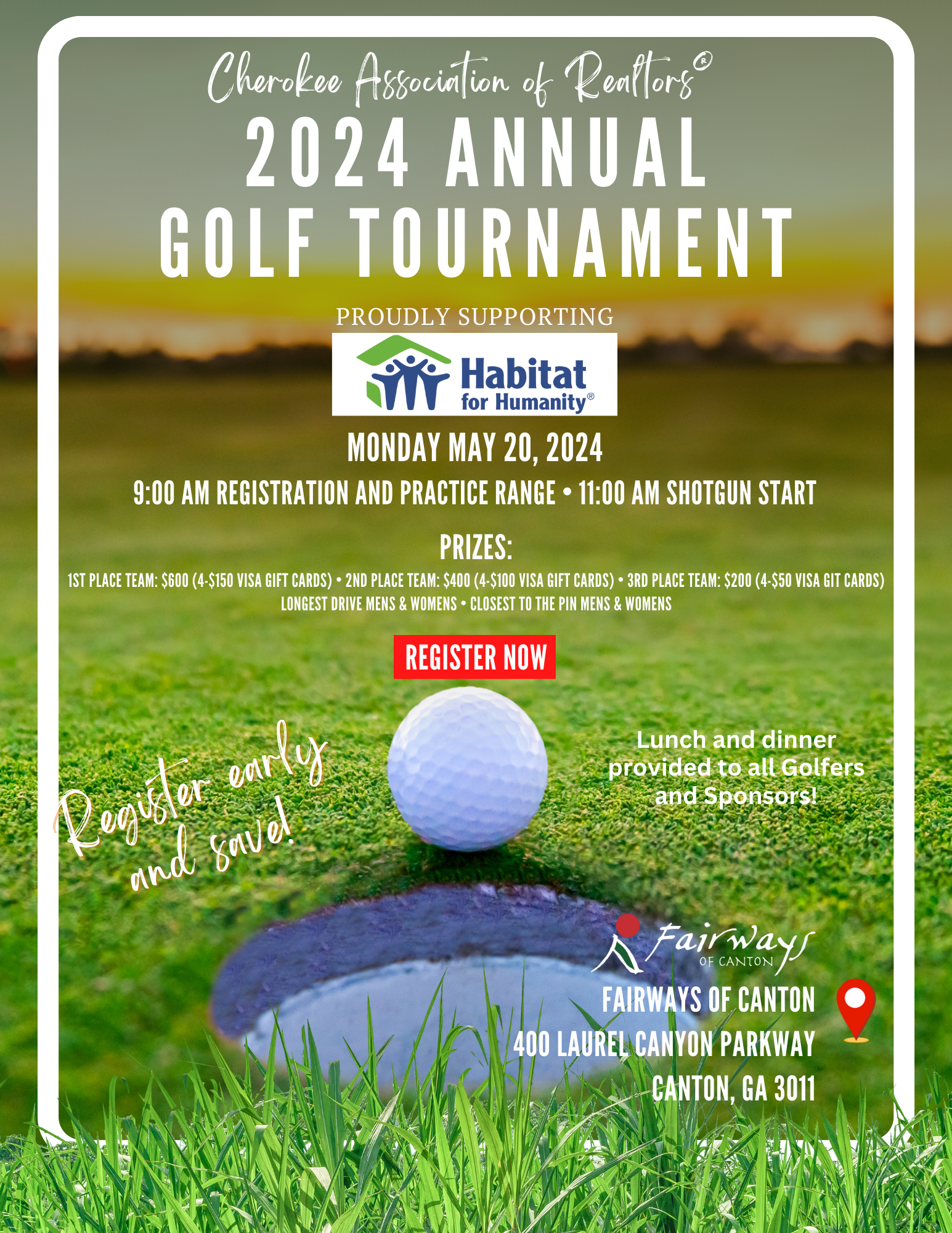 2024 Annual Charity Golf Tournament Event Flyer