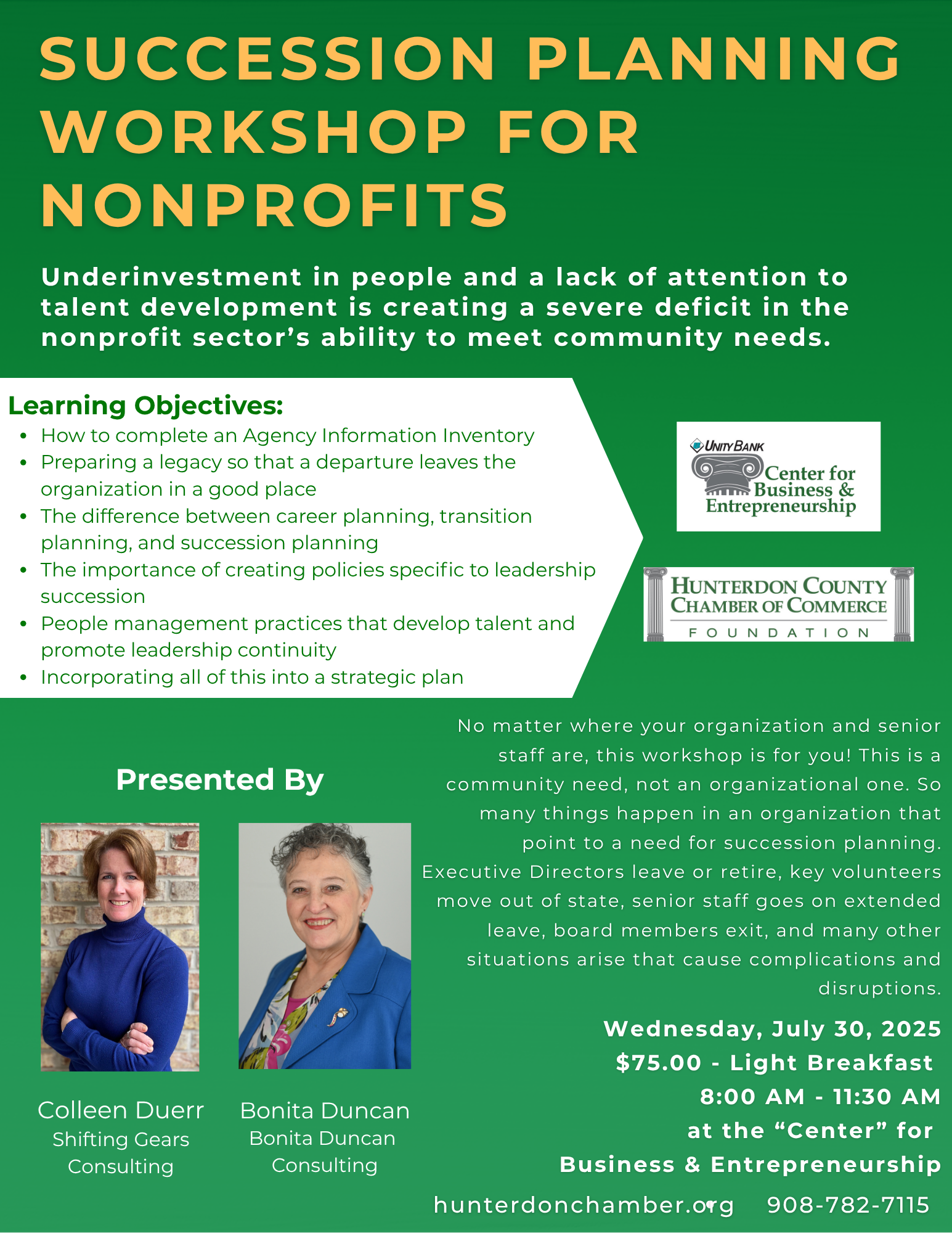 Succession Planning for Nonprofits Center for Business