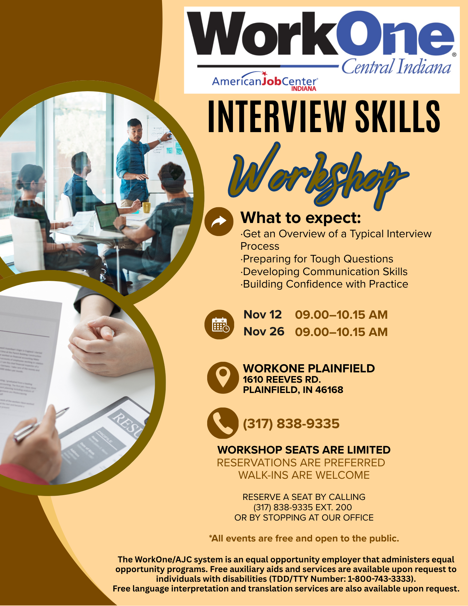 WorkOne Interview Skills Workshop - Plainfield Chamber of Commerce