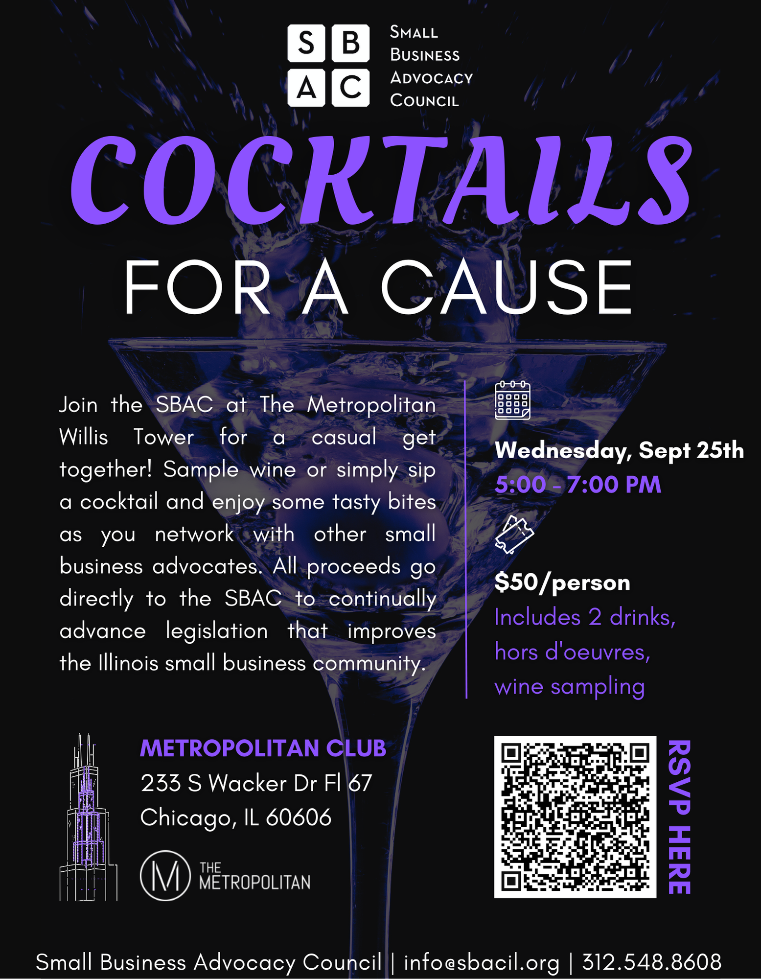 SBAC Cocktails for a Cause 2024 Event Registration