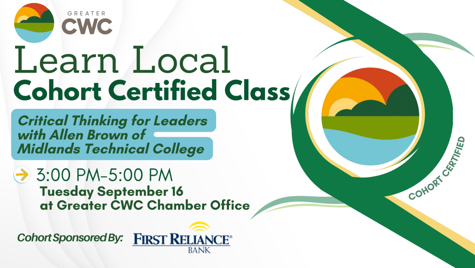 Learn Local Course Form Learn Local Class: COHORT Certified Course (Elective) - Greater Cayce ...