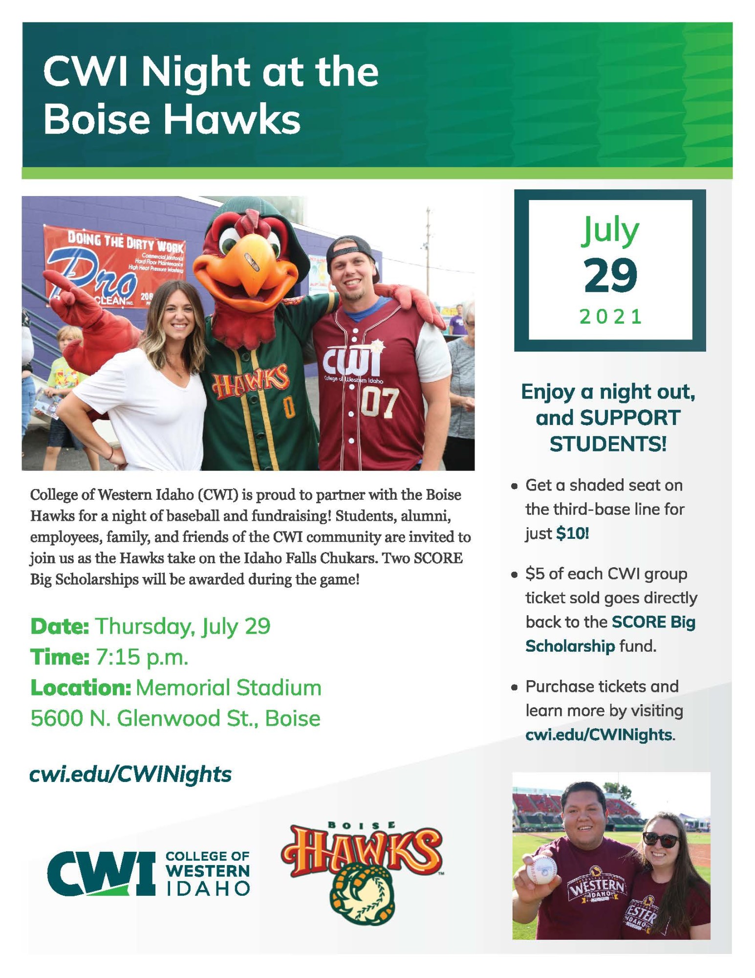 CWI Night at the Boise Hawks Nampa Chamber of Commerce