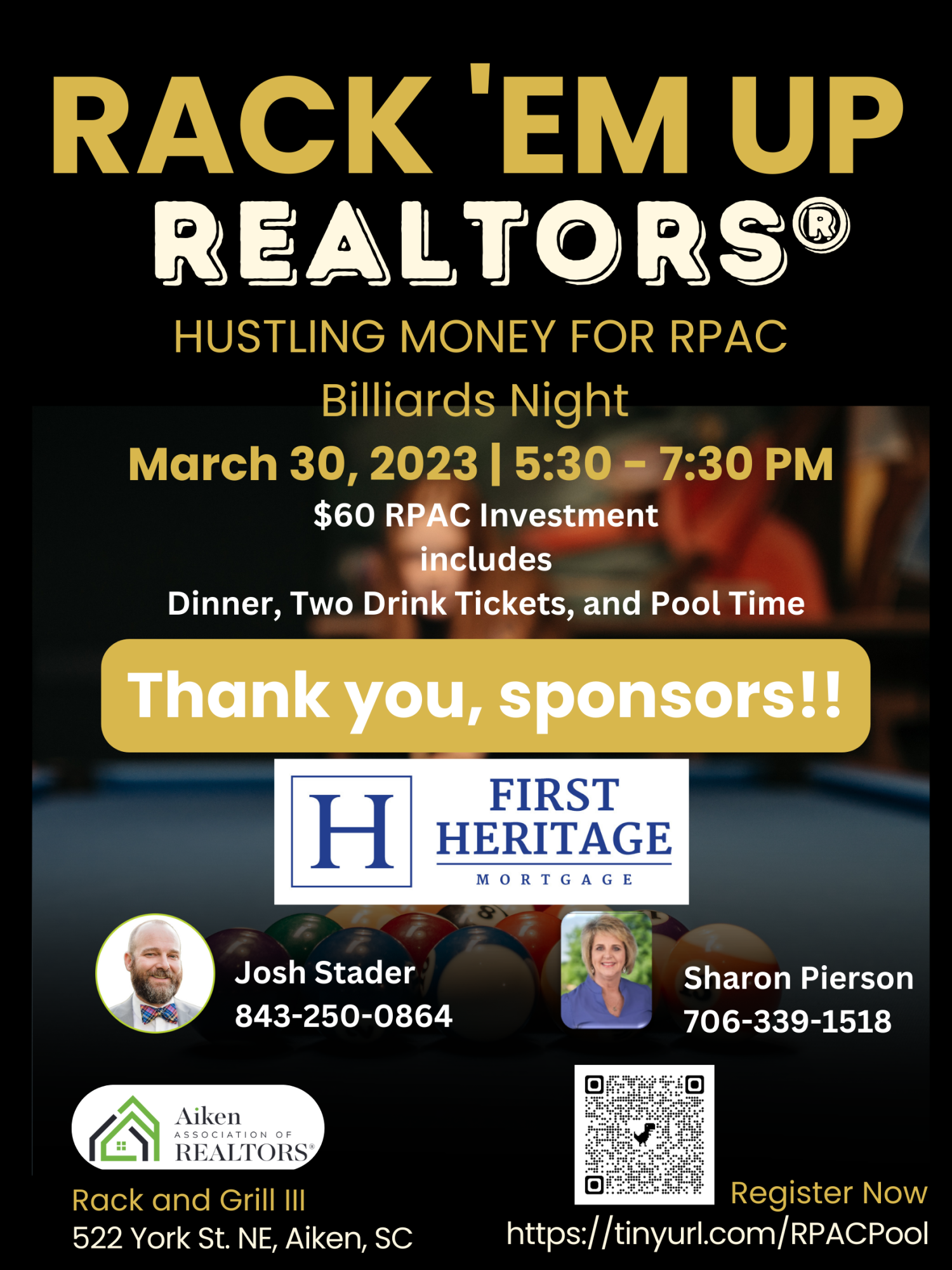 Rack 'Em Up REALTORS® RPAC Fundraiser - Event Registration