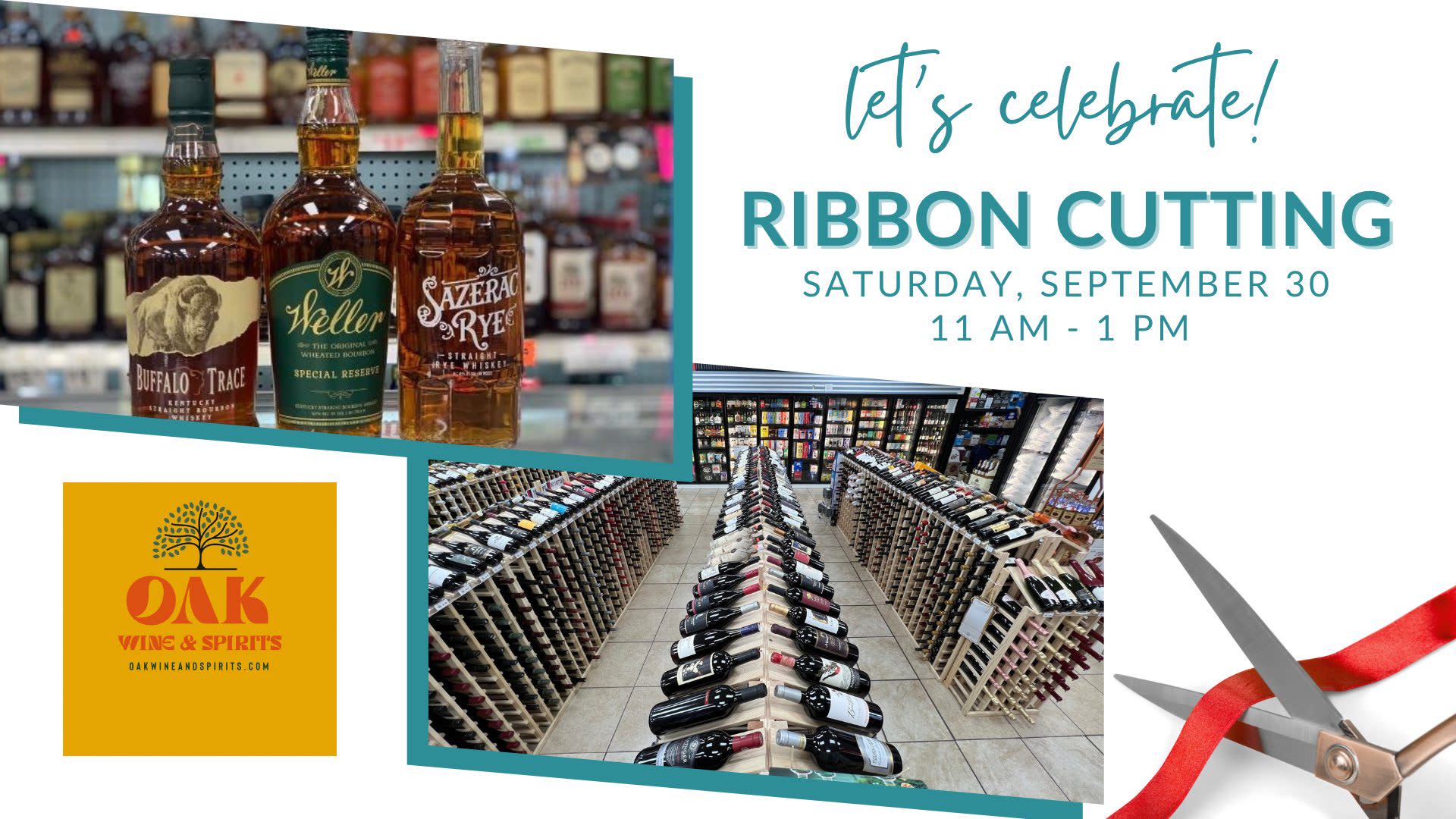 CHAMBER Ribbon Cutting for Visi Partner Oak Wine and Spirits Choose