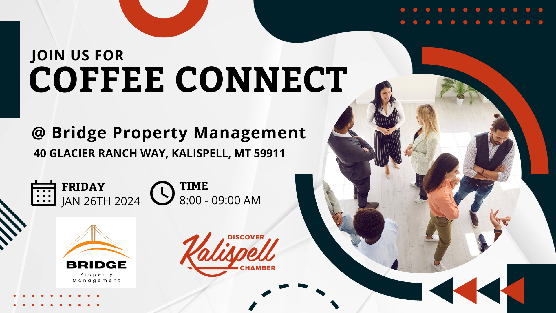 Coffee Connect Bridge Property Management Event Registration