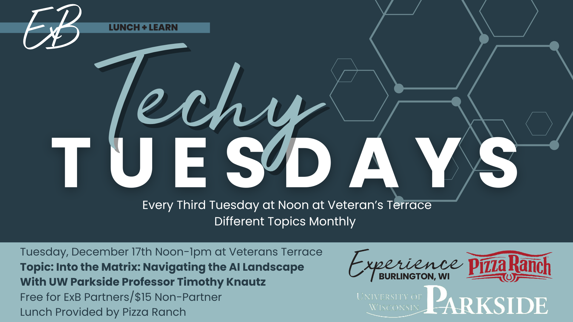 Techy25 Techy Tuesday Lunch + Learn: Into the Matrix: Navigating the AI ...