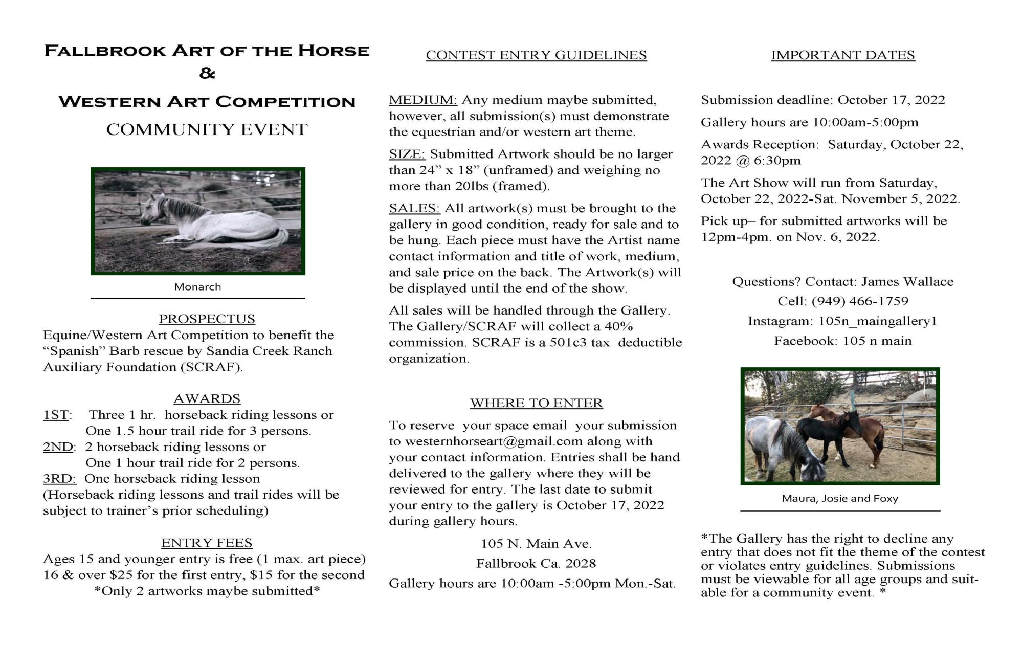 Fallbrook Western Art & Art of the Horse Contest Fallbrook Chamber of