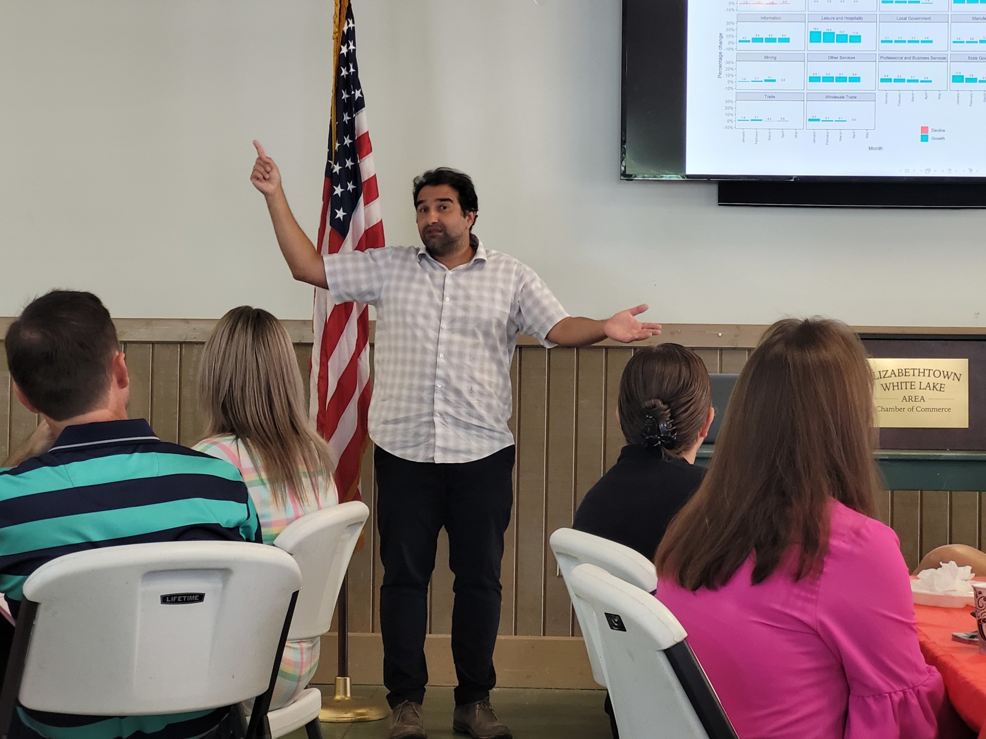 Professor Guetabbi talks to Chamber Members