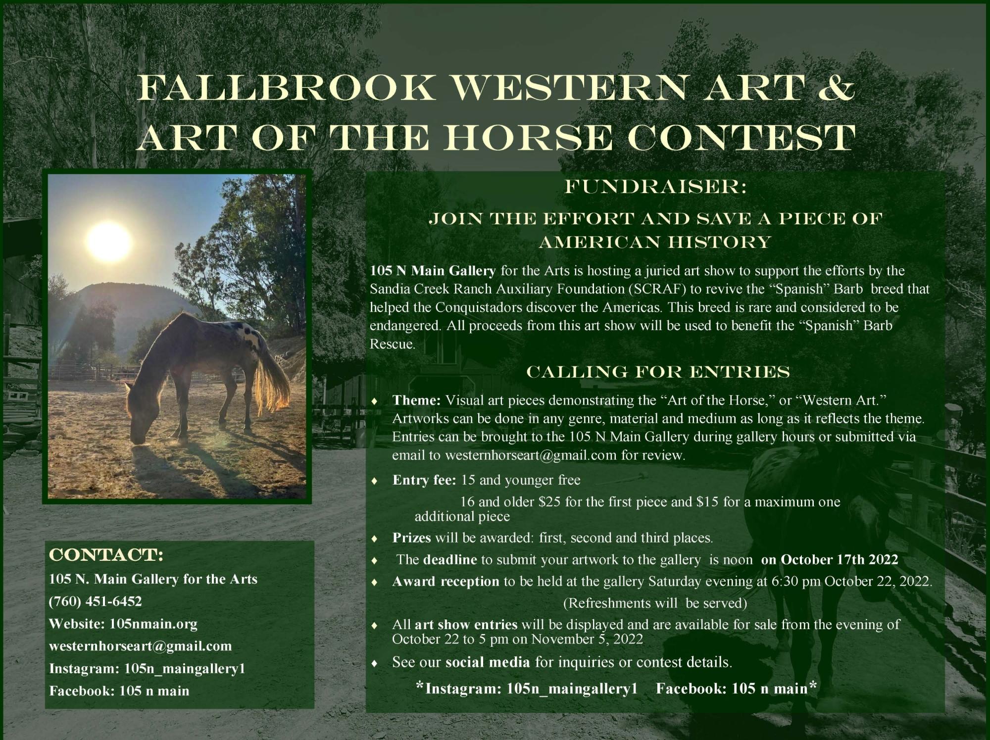 Fallbrook Western Art & Art of the Horse Contest Fallbrook Chamber of