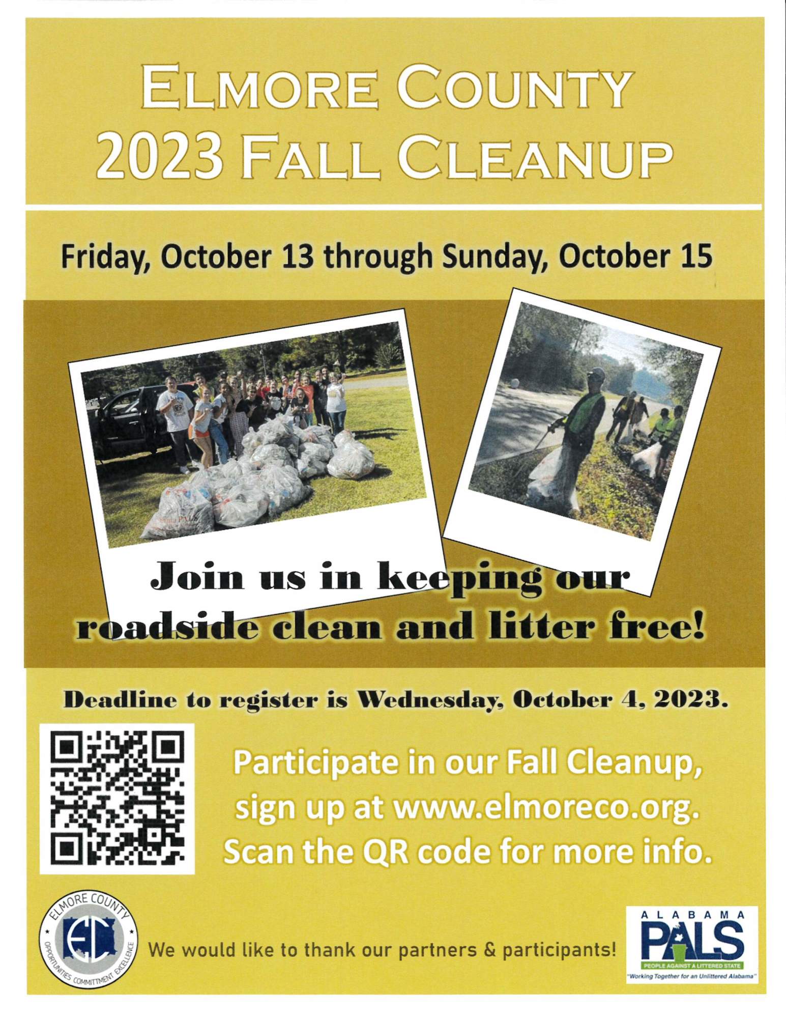 Elmore County 2023 Fall Cleanup Millbrook Chamber » Calendar