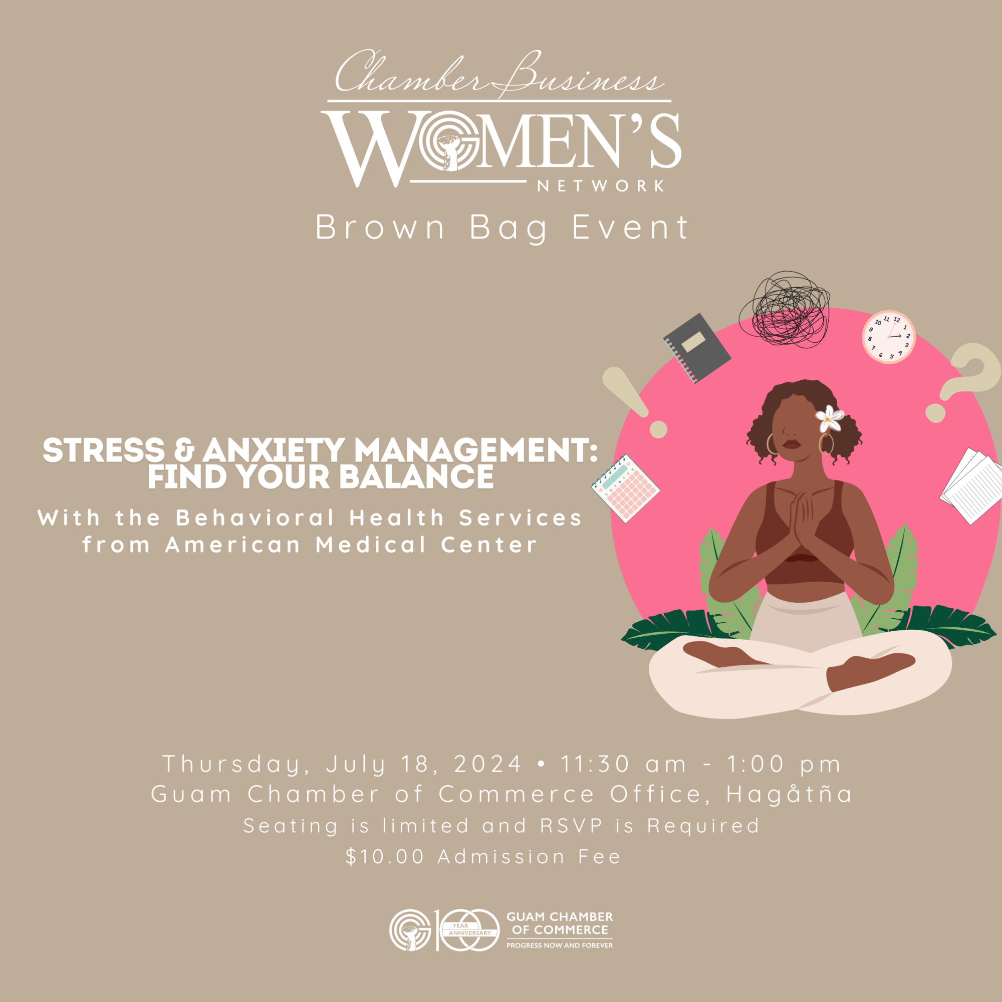 CBWN Brown Bag Event Stress & Anxiety Management Find Your Balance Guam Chamber of Commerce