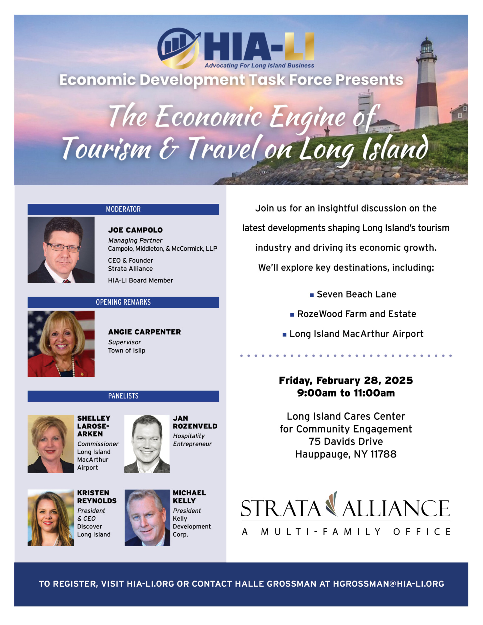 Economic Development Task Force Tourism Travel on Long Island