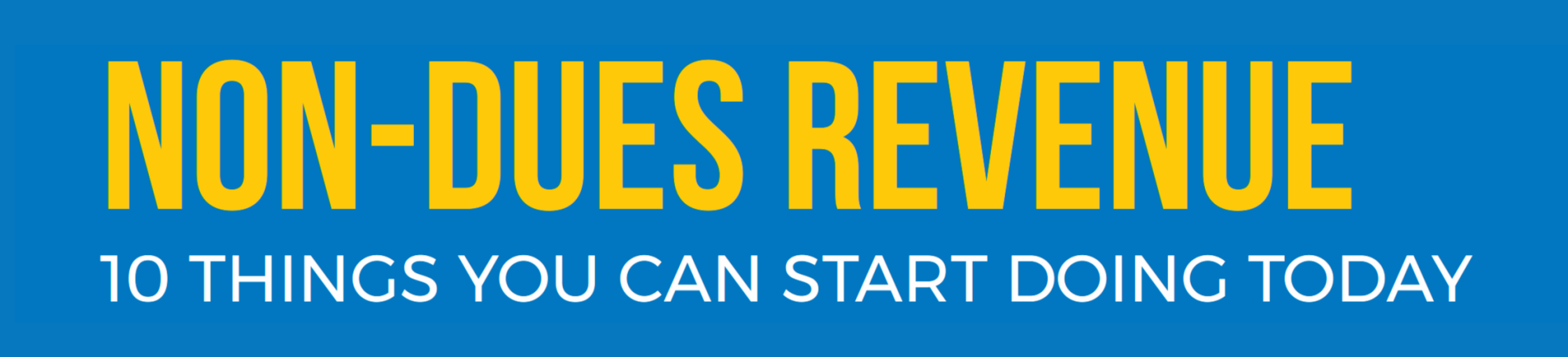 Non-Dues Revenue for Associations Banner