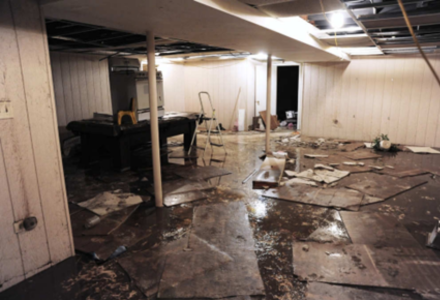 flooded basement