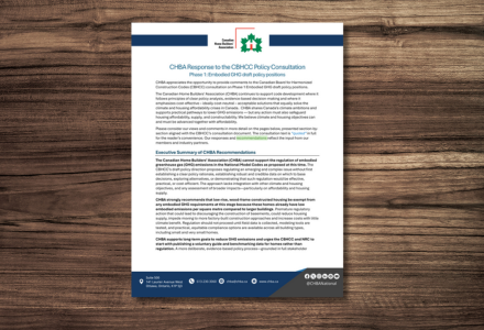 CHBA submission