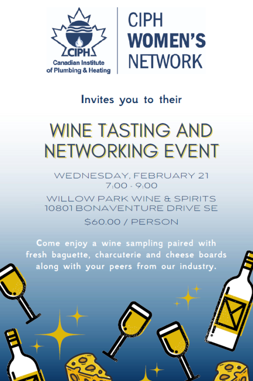 CIPH Calgary Region Wine Tasting and Networking Event Canadian Institute of Plumbing & Heating