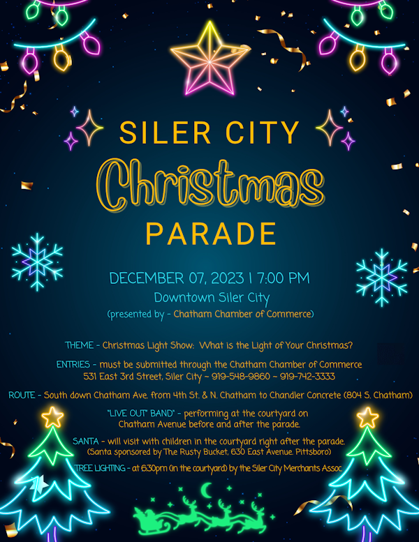 Siler City Christmas Parade Chatham Chamber of Commerce