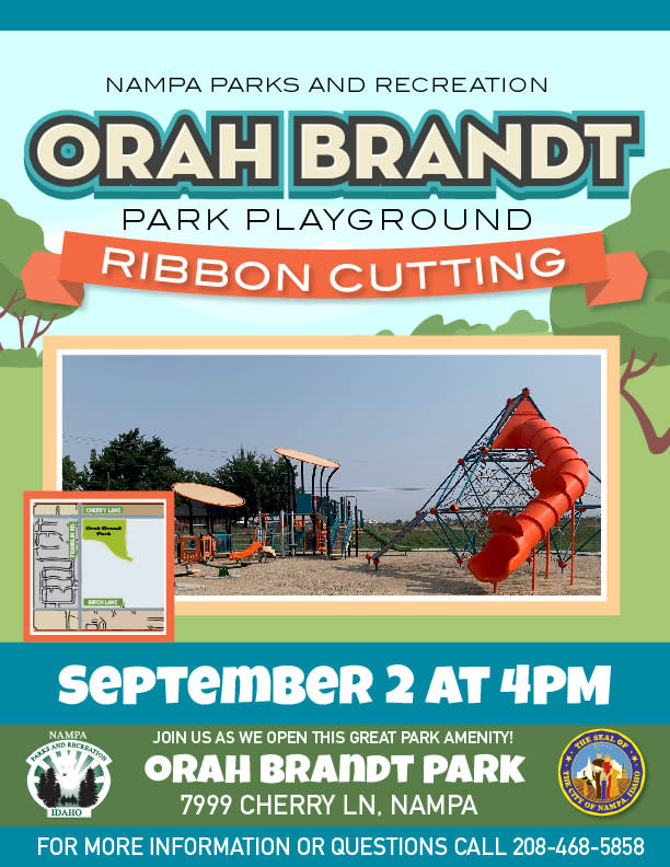 Ribbon Cutting Orah Brandt Playground events calendar Nampa