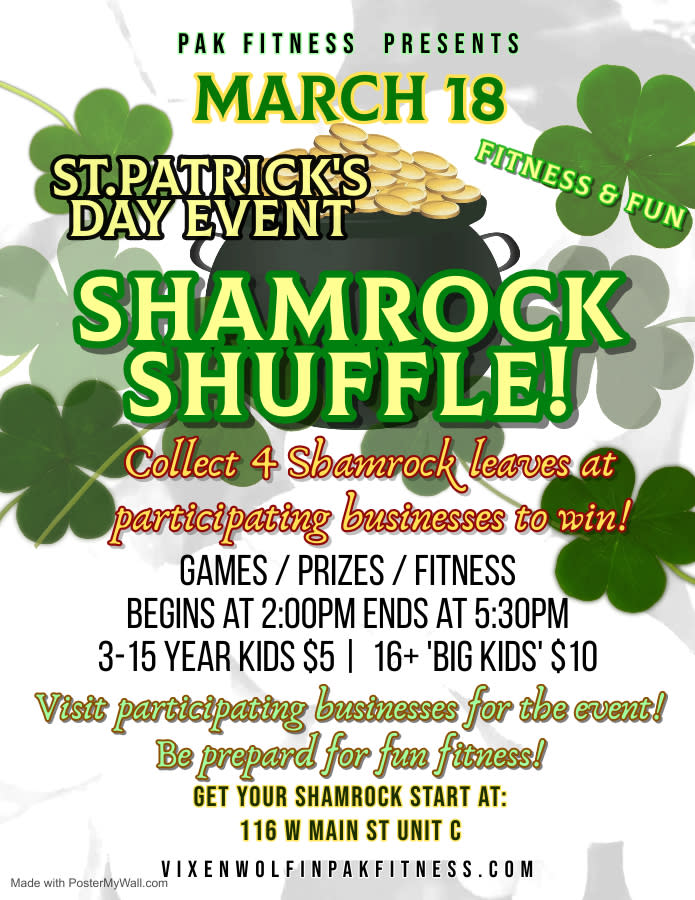 Shamrock Shuffle! GZ Chamber Calendar Goldendale Chamber