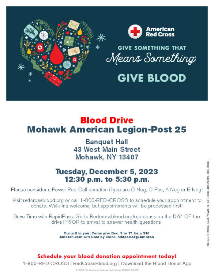 Blood Drive Mohawk American Legion Post 25 default Herkimer