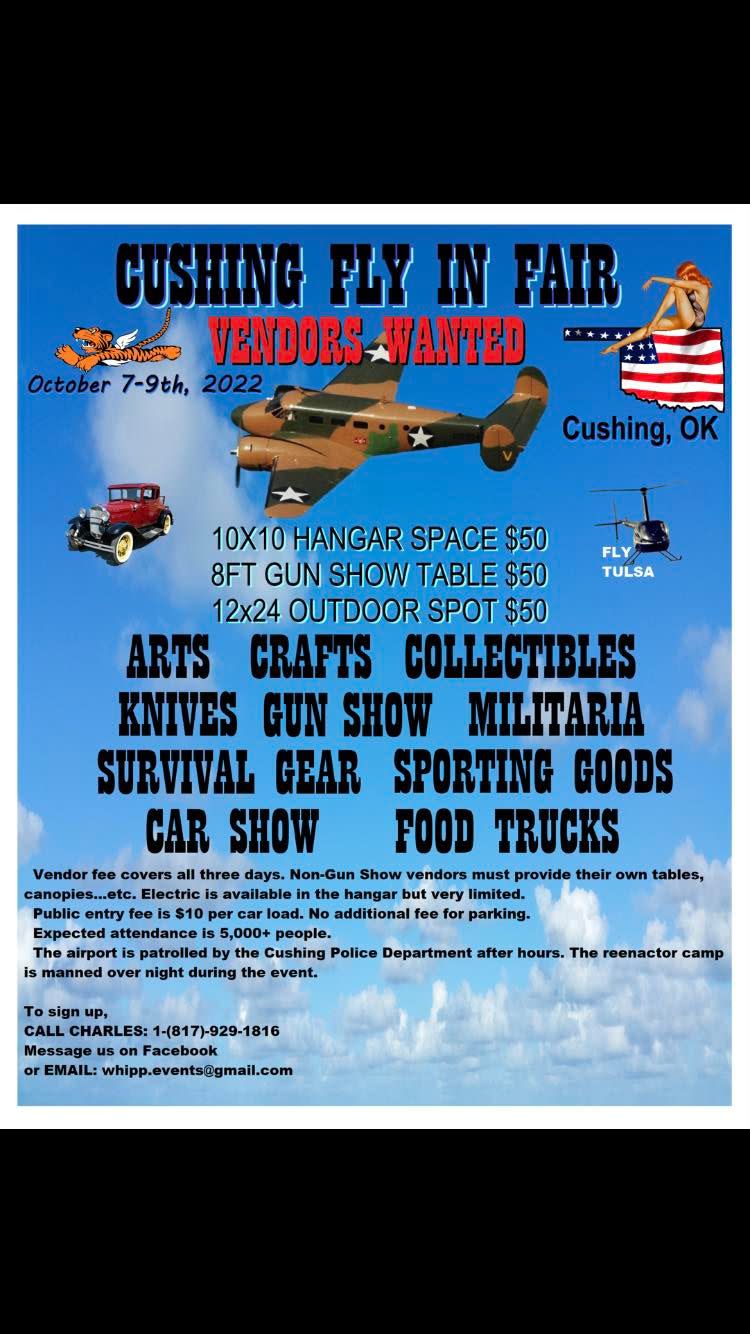 Cushing FlyIn Fair at Cushing Municipal Airport Cushing Chamber of