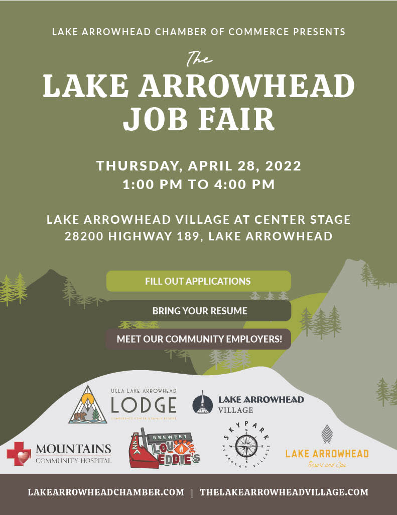 Lake Arrowhead Job Fair Lake Arrowhead Communities Chamber of Commerce