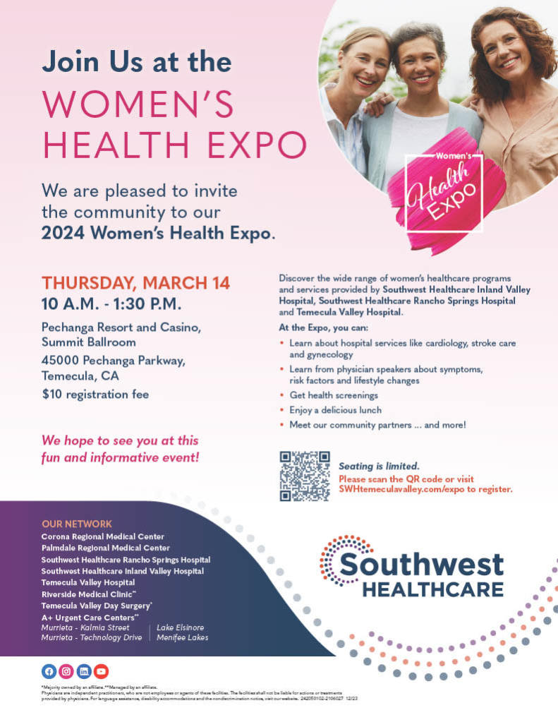 Southwest Healthcare’s Annual Women’s Health Expo Temecula Valley