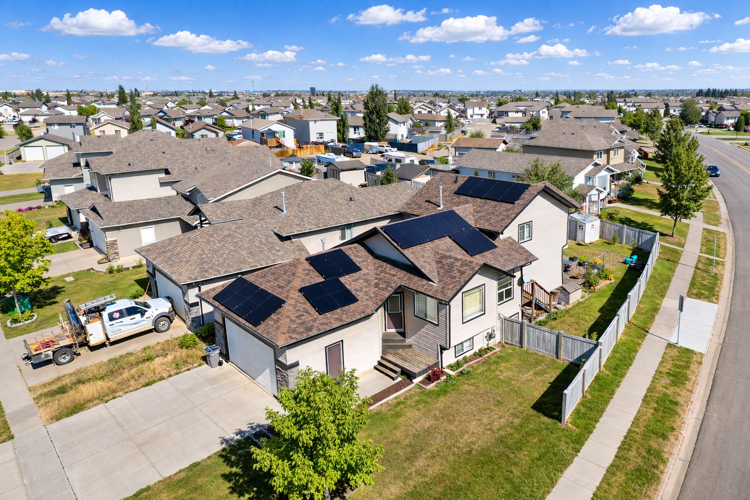 Residential rooftop solar installation in Grande Prairie Alberta by Empower Energy
