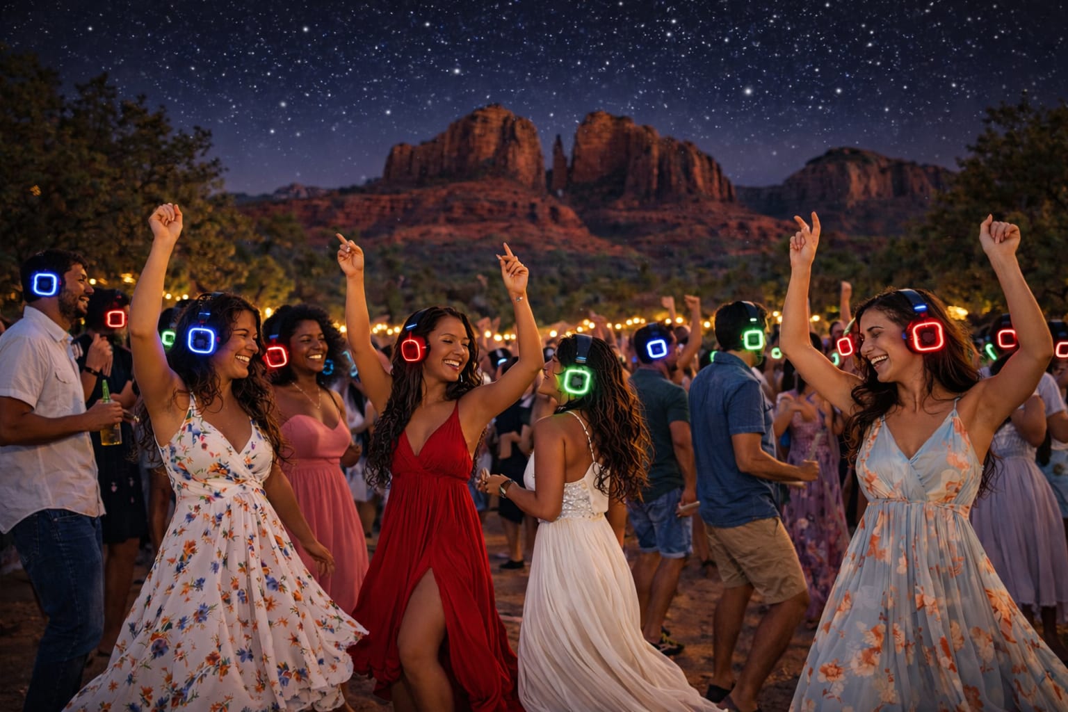 Silent Dance Party Under the Stars