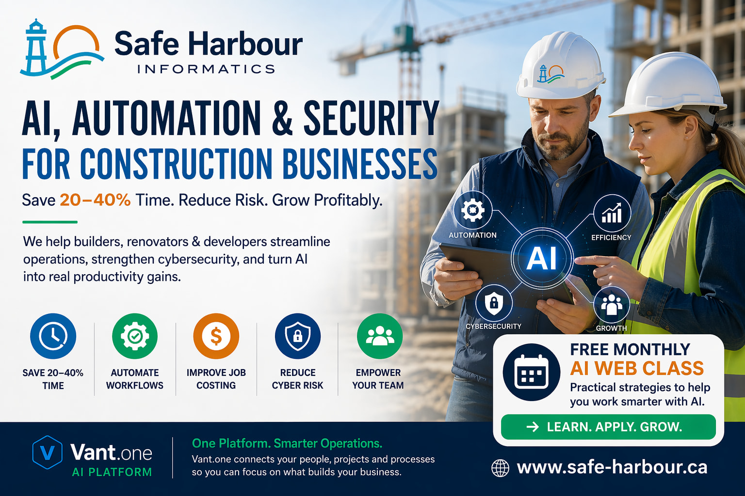 AI automation and cybersecurity for construction businesses in Metro Vancouver helping builders save time and improve efficie