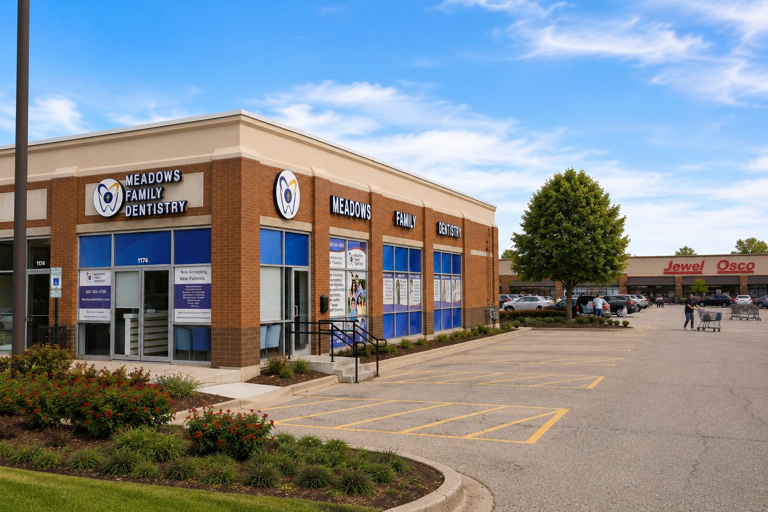 Exterior of Meadows Family Dentistry in Mundelein , IL