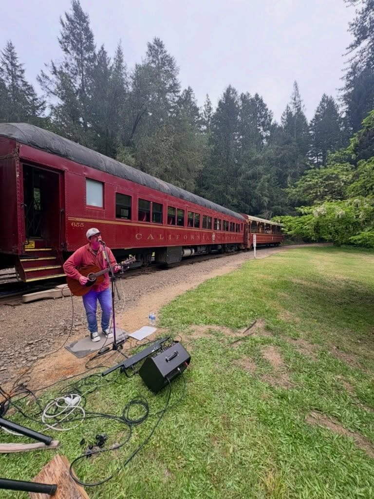 Skunk Train-Willits, CA-Train Depot-Tourist Excursion