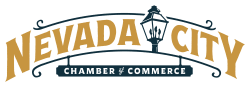 Nevada City Chamber of Commerce logo with gas lamp post