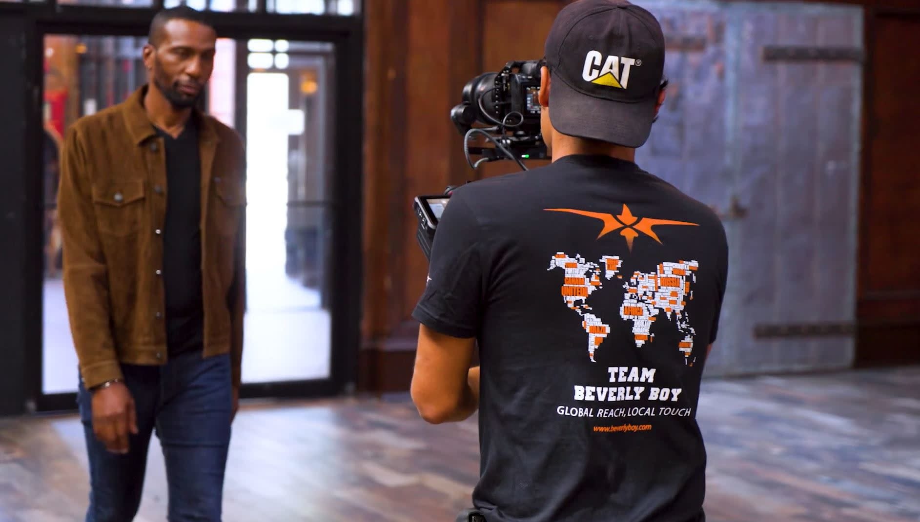 Filming Actor Leon for an interview - Beverly Boy