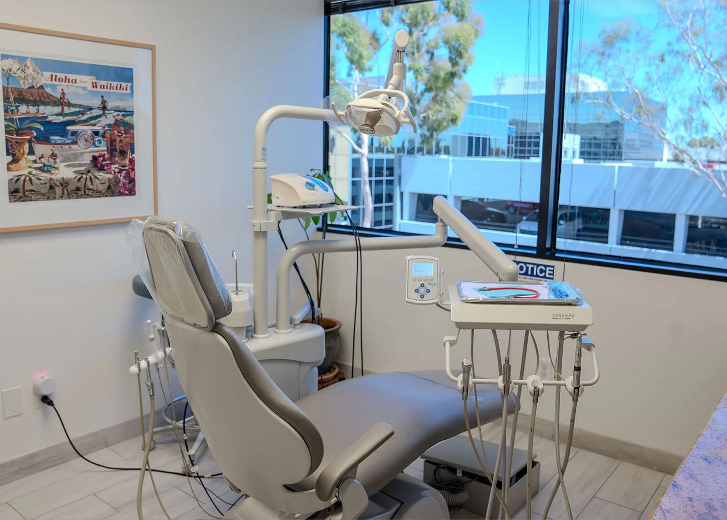 Treatment room at Pearl32 Dentistry and Wellness, Suite 450, Laguna Hills