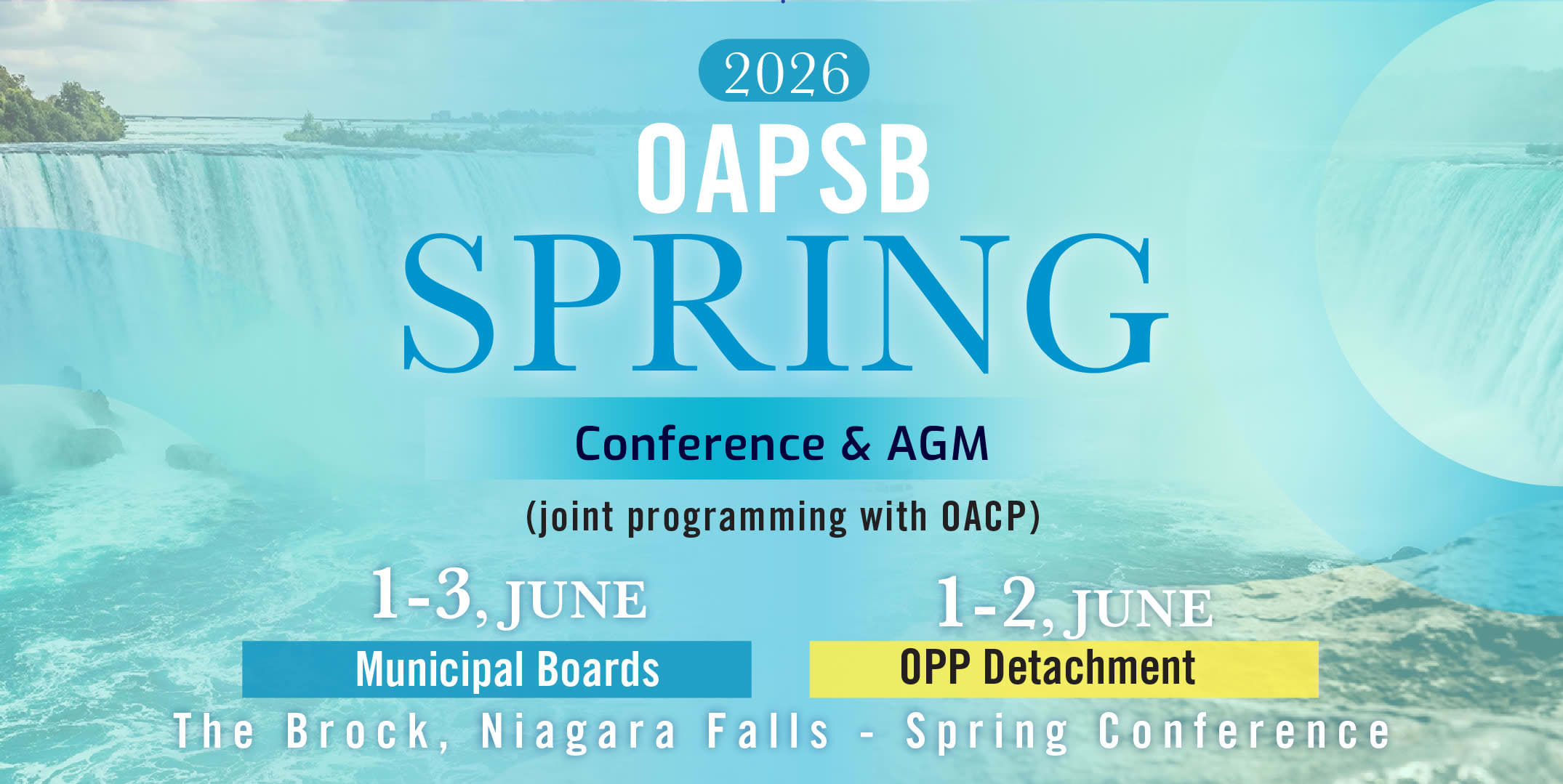 2026 OAPSB Spring Conference & AGM promotional graphic