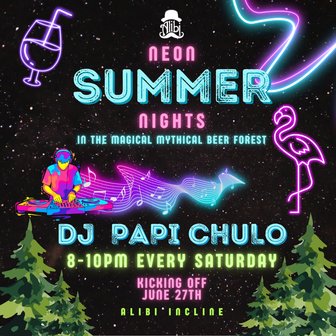 alibi ale works incline village public house summer saturday dj dance party lake tahoe beer garden forest twilight tunes