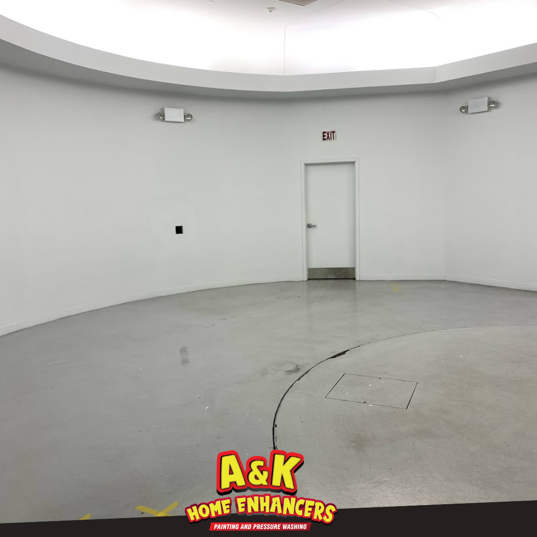 Interior commercial painting completed for a CarMax facility in New Jersey