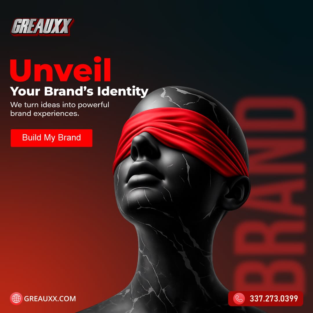 Greauxx branding services in Lafayette Louisiana - logo design, brand identity, and visual branding for growing businesses