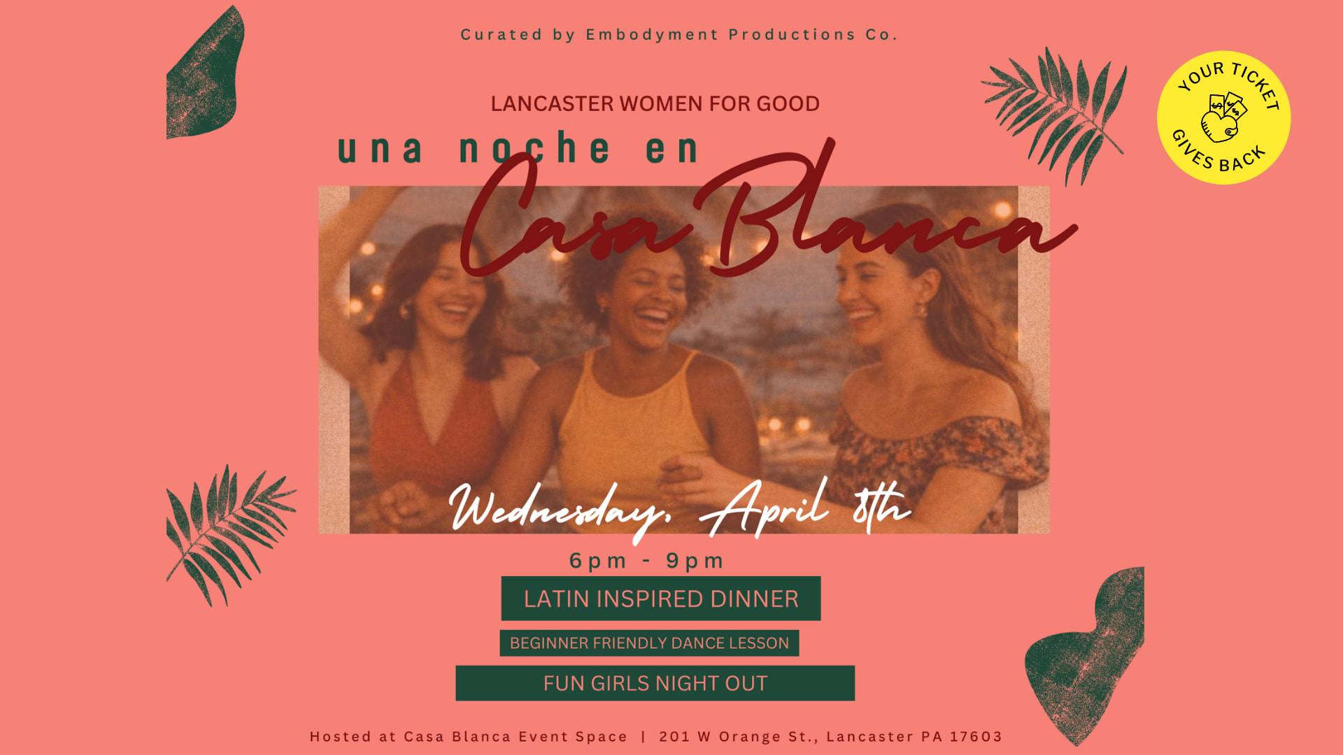 Un Noche en Casa Blanca (Latin Inspired Girl's Night Out) Banner