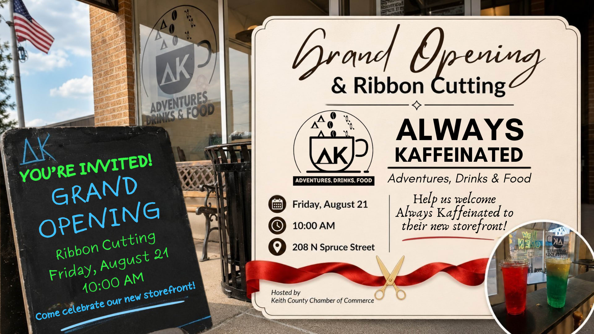 Always Kaffeinated Grand Opening