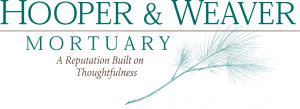 Hooper & Weaver Mortuary logo- "a reputation built on thoughtfulness"