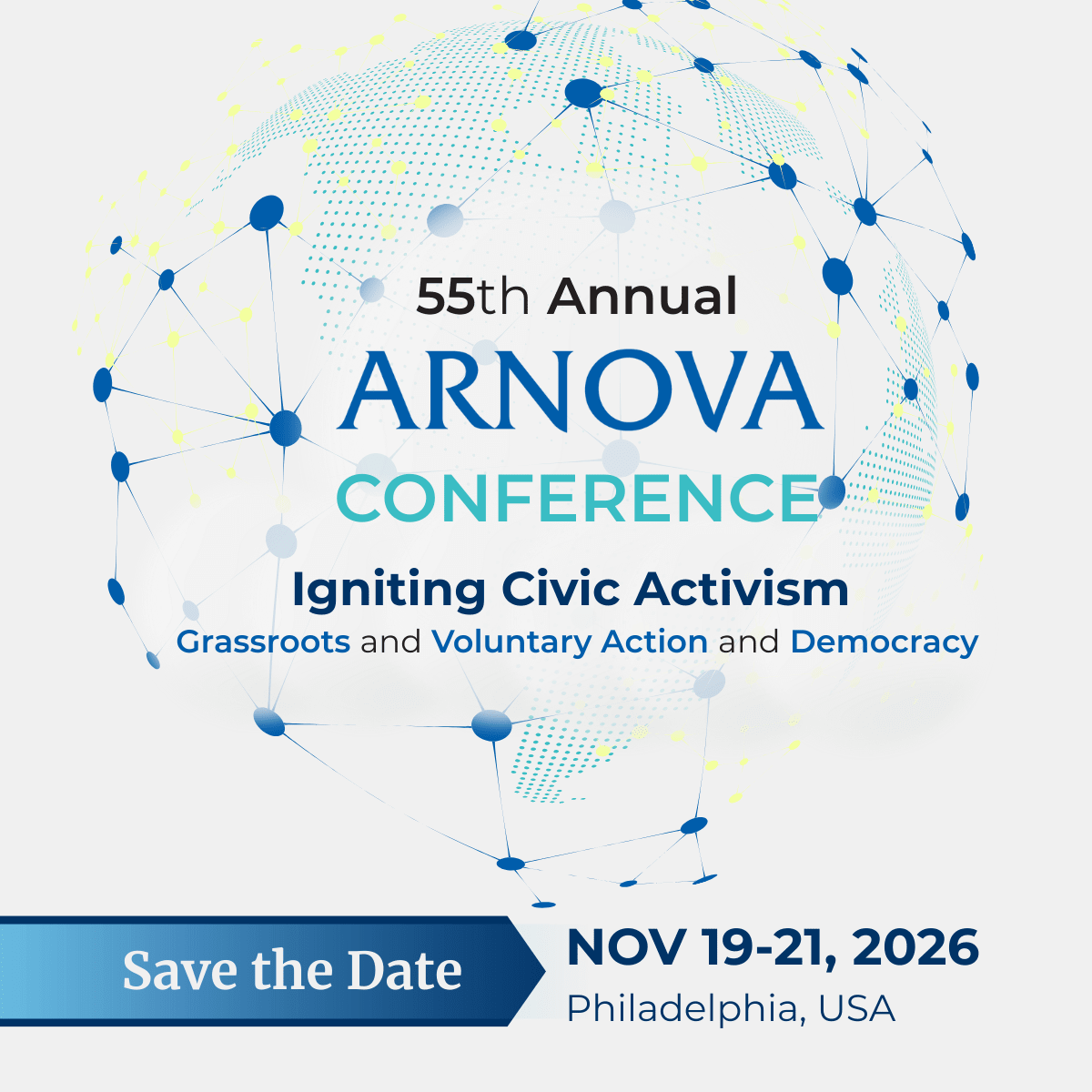 Save The Date for the 55th Annual ARNOVA Conference