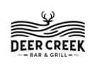 Deer Creek Bar & Grill logo with deer antlers flowing into a water lines