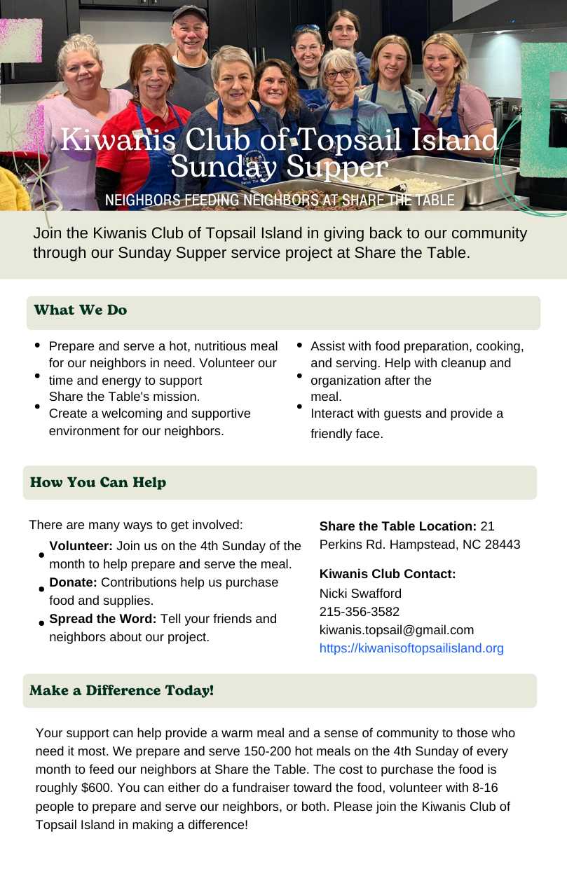 Help feed our neighbors a hot meal