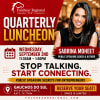 Promotional flyer for the Fulshear Regional Chamber for Commerce Quarterly Luncheon.
