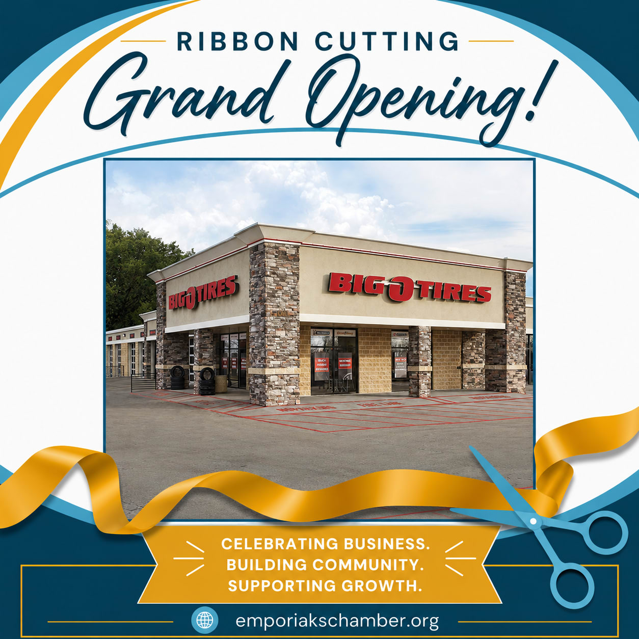 Ribbon Cutting Grand Oppening - Big O Tires Emporia
